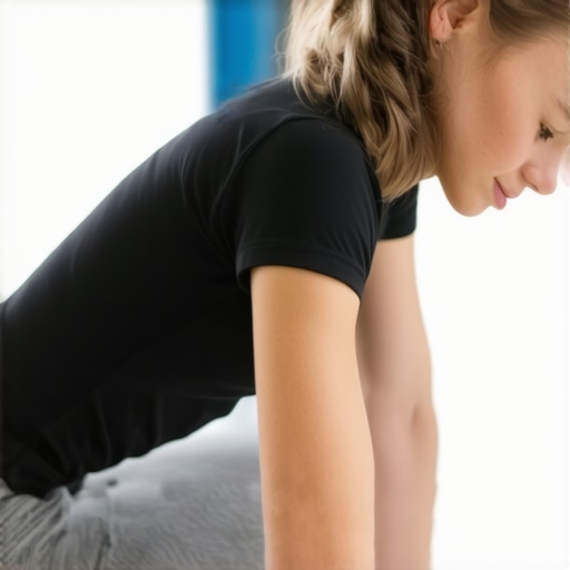 Mobility exercises and chiropractic care for spinal health Person doing mobility stretches with chiropractor assisting, highlighting posture improvement.