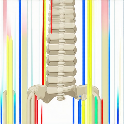 Diagram showing spinal segments and neuromuscular feedback loops for improved mobility.