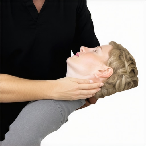 Chiropractor adjusting patient's spine in clinic