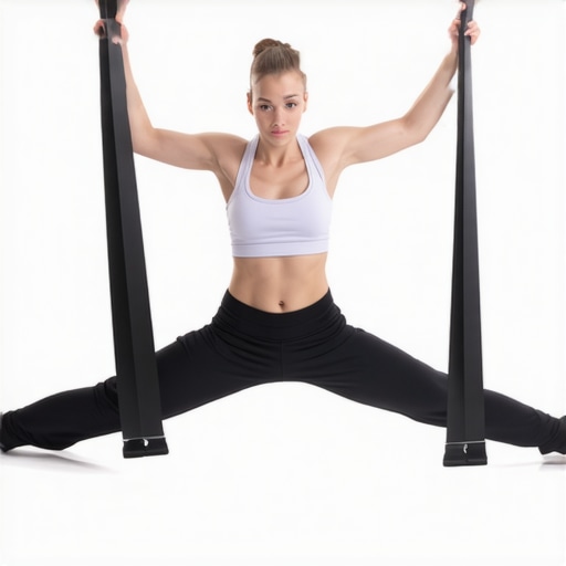 Person doing resistance band exercises to improve core stability and posture.