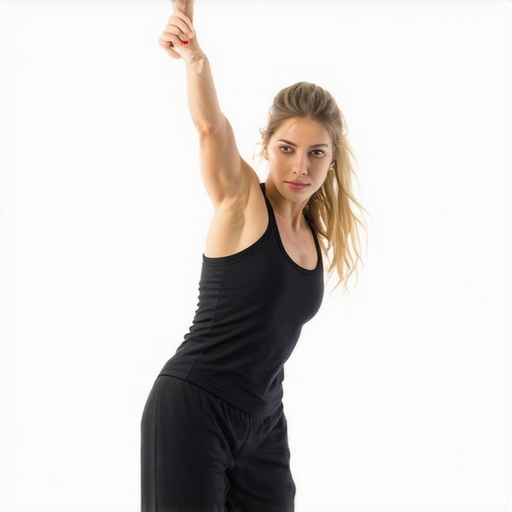 Individual performing stretching exercises to enhance spinal mobility in a gym setting.