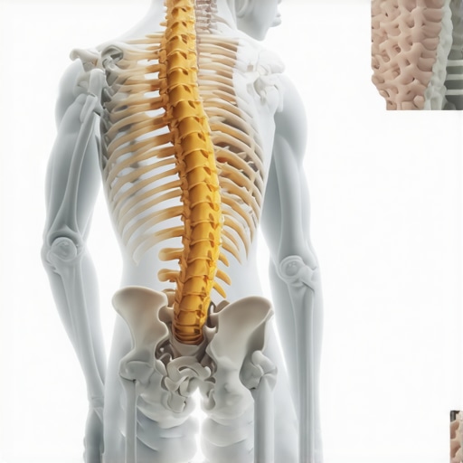 Spinal Mobility and Posture Improvement Illustration showing spine with mobility exercises and posture correction