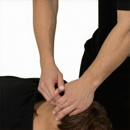 Chiropractic Mobilization in Practice Chiropractor performing spinal adjustment on a patient in a clinic.
