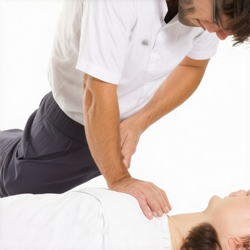 Chiropractor performing a precise spinal adjustment on a patient