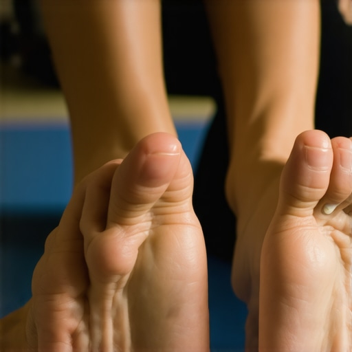 Ankle Mobility Exercise Demonstration Person performing ankle mobility drills to improve flexibility