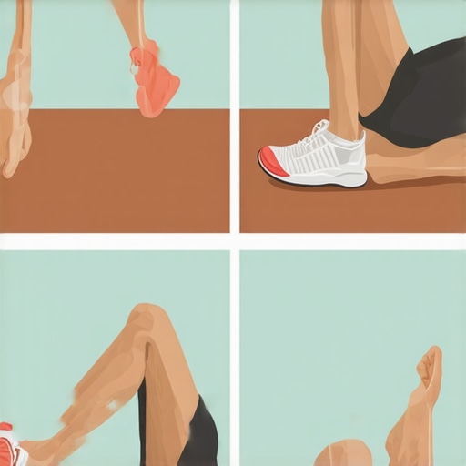 A person performing ankle stretches and rotations to improve mobility.