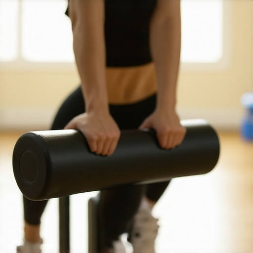 Effective Foam Rolling for Posture Person rolling their hips with a foam roller to improve mobility.