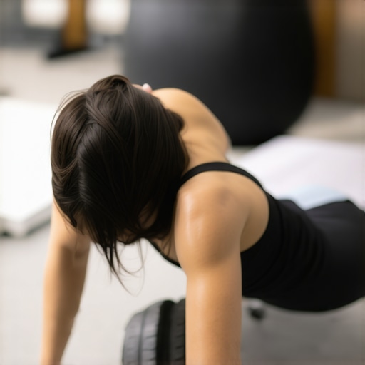 Self-Myofascial Release with Foam Roller Individual using a foam roller on their back to improve mobility and posture