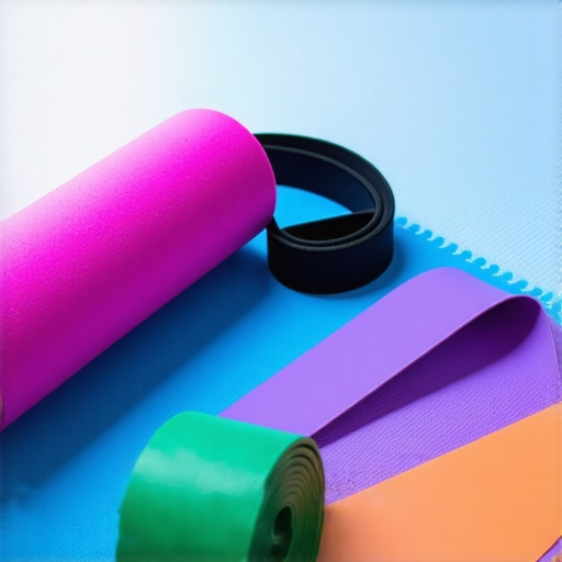 Effective Mobility Tools for Posture Maintenance Foam roller, resistance bands, and posture brace on a workout mat for mobility and posture support.