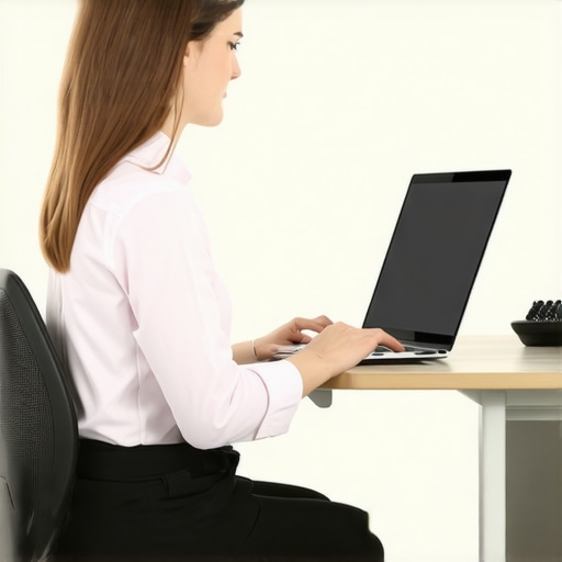 How to Sit at a Laptop Without Creating a Dowager's Hump