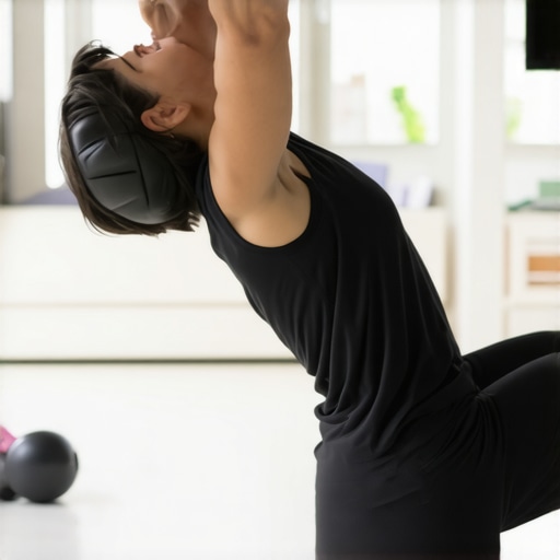 Individual using foam roller on neck muscles to improve mobility