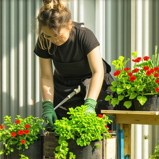 Gardener demonstrating correct posture and ergonomic tools for pain-free gardening