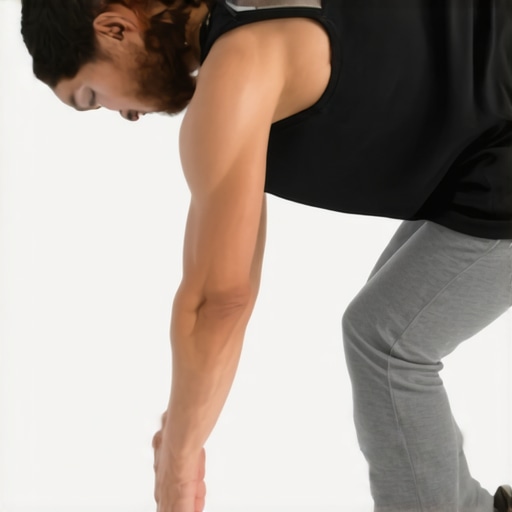 Shoulder wall slide posture exercise Person performing shoulder wall slide to improve posture