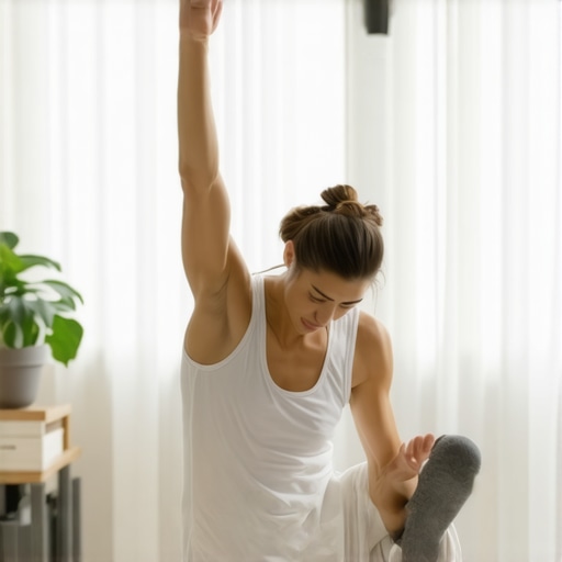 Individual performing stretching and mobility drills for back health