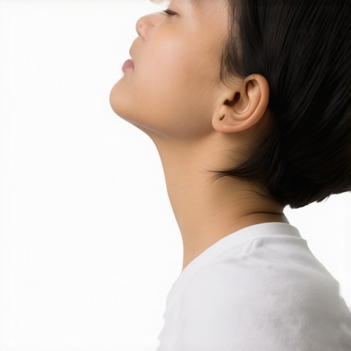 The specific move to release tension in your jaw and neck