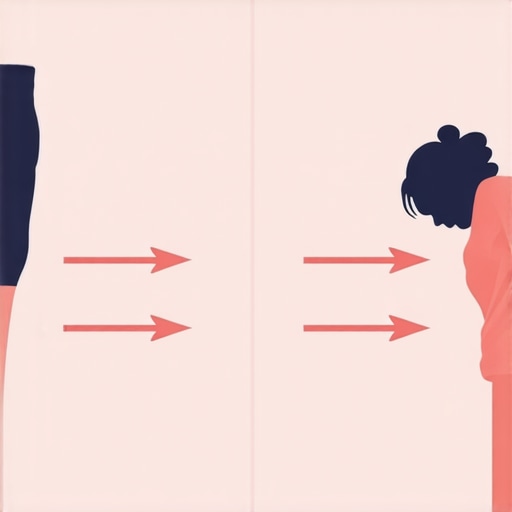 Diagram showing micro-shift technique and soft knee posture to reduce back pain.