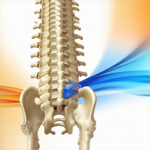 Medical illustration showing restricted versus healthy spinal segments.