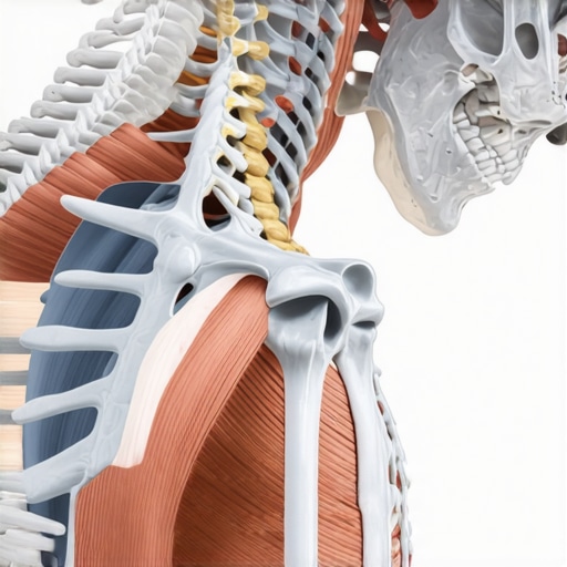 Diagram showing how restricted neck joints cause surrounding muscles to tighten as a protective mechanism.