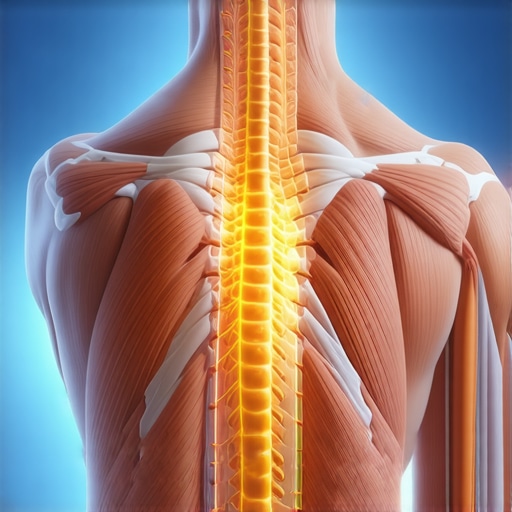 Illustration showing how spinal misalignment affects nerves and muscle tension