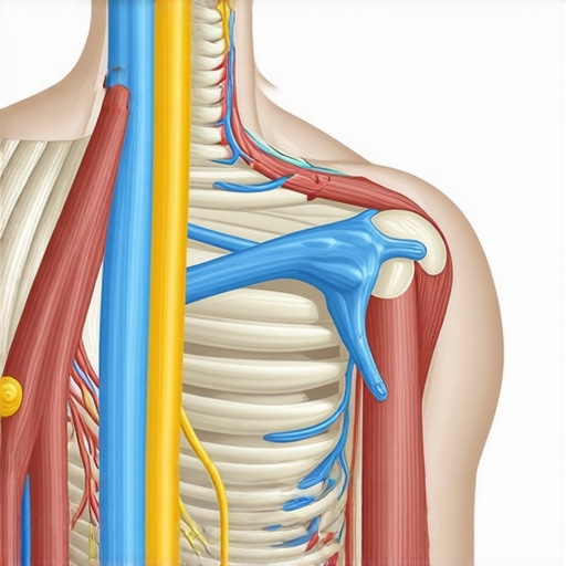 Anatomical connection between neck and wrist nerves Diagram of the median nerve path from neck to hand illustrating ergonomic strain.