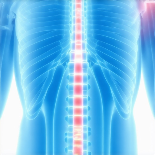 Diagram showing how rib cage mobility reduces neck muscle guarding and tension.