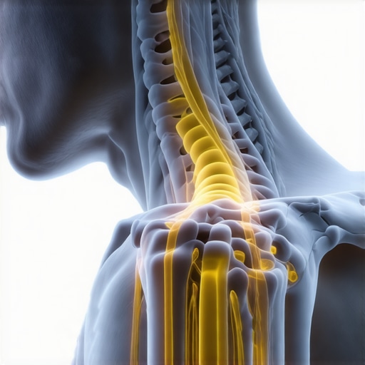 Anatomy of Nerve Compression in the Neck and Shoulder Diagram showing how neck alignment and shoulder position compress nerves leading to hand numbness.