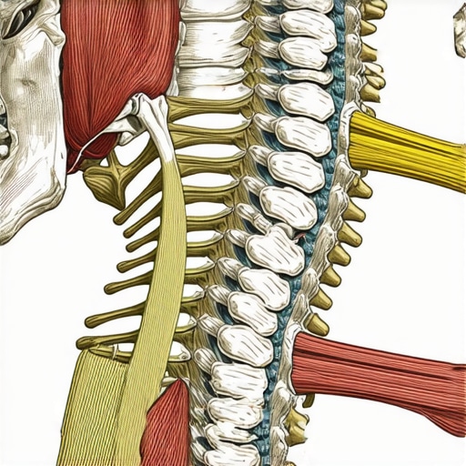 Anatomy of the Upper Cervical Spine and Nerves Diagram showing how cervical vertebrae alignment affects nerve signals and muscle tension.