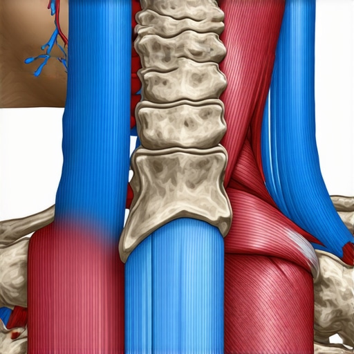 Diagram showing the difference between deep neck stabilizers and superficial tension muscles.