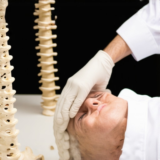 A chiropractor explaining how spinal alignment affects the prefrontal cortex and posture.