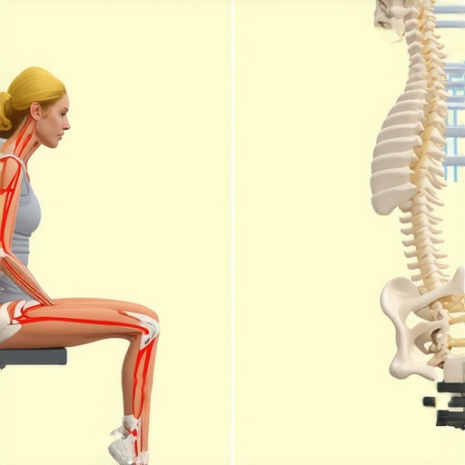An illustration showing why rigid posture causes muscle fatigue compared to dynamic movement.