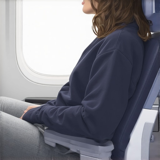 Diagram of a DIY seat wedge for tailbone relief on a flight