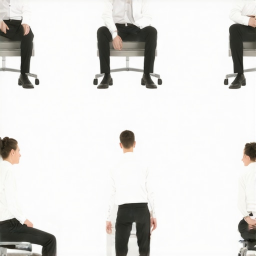 Dynamic Posture Movement Demo Person shifting positions in an office chair to demonstrate dynamic posture and mobility.