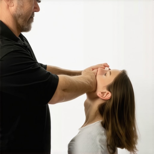 Dynamic posture and rib alignment A chiropractor demonstrating proper rib and spine alignment to avoid muscle fatigue.