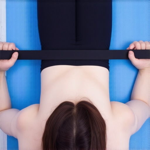 Effective hip joint distraction with a resistance band Resistance band hip mobility exercise for joint decompression