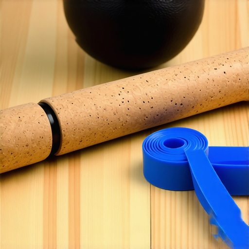 Lacrosse ball, foam roller, and resistance bands for posture maintenance