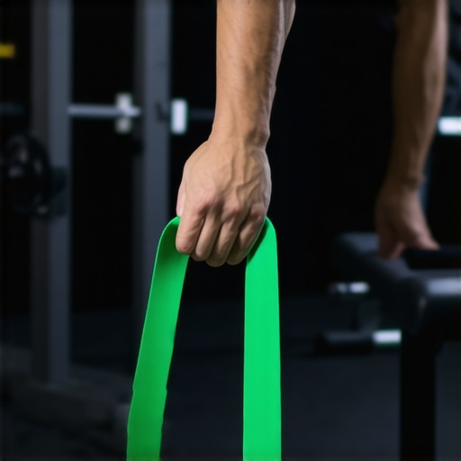 Resistance band for shoulder mobility and joint distraction in a gym setting
