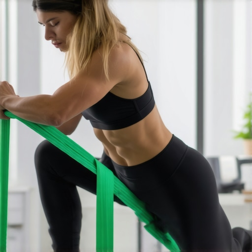Hip Joint Distraction with Resistance Band Using a heavy resistance band to create joint space in the hip during mobility training