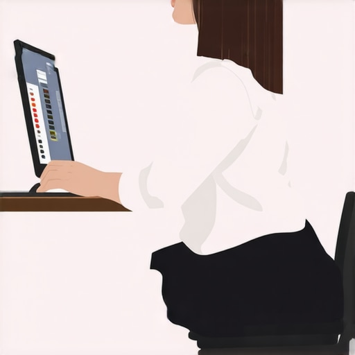 Mastering the Pelvic Bowl Alignment An illustration showing how to align the pelvis and sit-bones to prevent tailbone pain while sitting at a desk.
