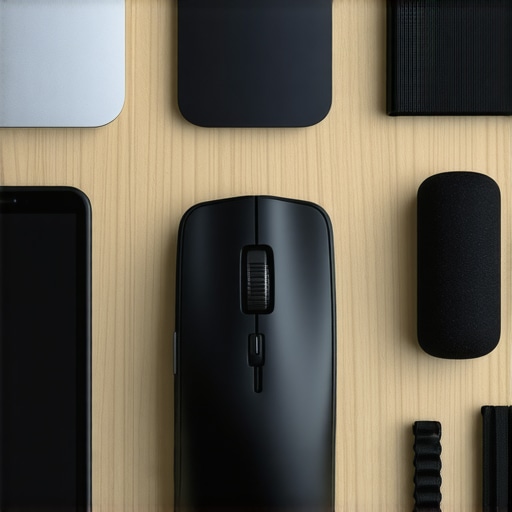 A collection of mobility tools including an ergonomic mouse and lacrosse ball for shoulder health.