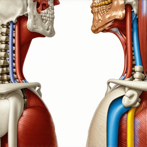 Illustration of how overstretched muscles feel tight in the neck and shoulders