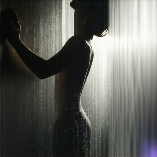 A demonstration of a safe nerve gliding exercise for sciatica relief performed in a warm shower.