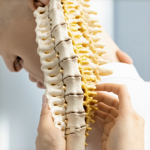 Nuances of Cervical Spine Mobility A medical model showing the complexity of the neck joints and how they impact balance and posture.