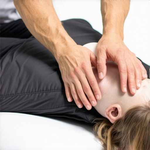 Close-up of a chiropractor performing a targeted adjustment to help correct a patient's pelvic tilt.