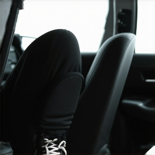 Professional Lumbar Support and Minimalist Footwear for Driving A driver using a lumbar roll for back support and thin-soled shoes to improve pedal feel and spinal alignment.