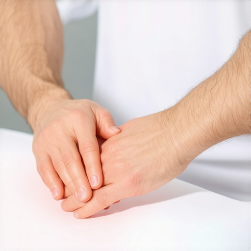 Professional Thoracic Rib Adjustment Close up of a chiropractor's hands adjusting a patient's rib to restore mobility and relieve pain.