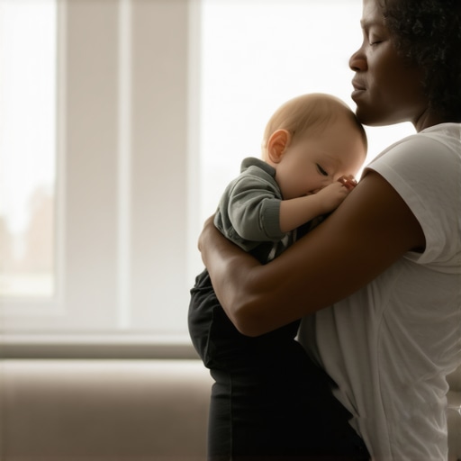 Proper Toddler Lifting Technique for Back Health Parent demonstrating how to squat and carry a child close to the chest to prevent middle back pain.