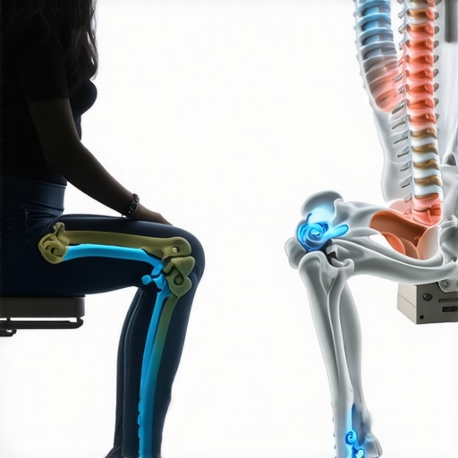 Rigid vs Natural Spinal Alignment Diagram comparing forced vertical posture with natural spinal curves to show muscle fatigue causes.