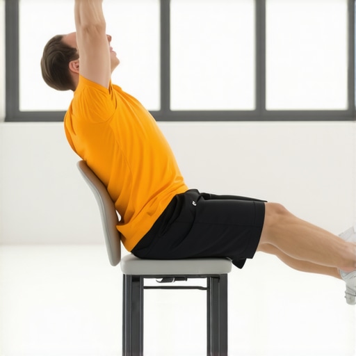 Seated Sciatic Nerve Glide Exercise A person performing a nerve glide to relieve foot numbness and neural tension.