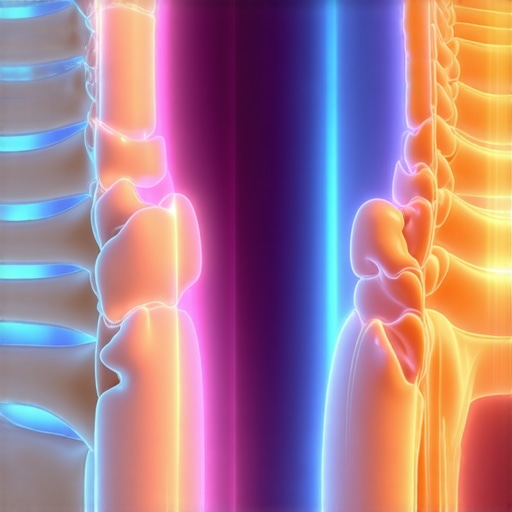 Spinal Alignment and Nerve Tension Comparison Anatomical diagram showing spinal misalignment versus healthy posture alignment.