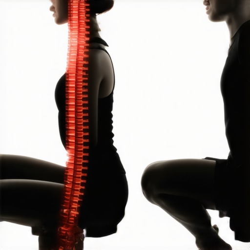 Illustration showing why rigid posture creates more spinal tension compared to natural movement.
